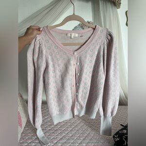 LoveShackFancy pastel cardigan